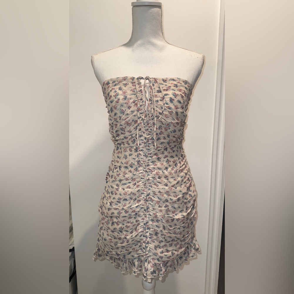 70/21 Floral Strapless Dress Size M